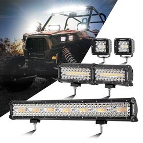 Tyn16270818-lz Auxbeam 3 Inch /7 /20 Led Work Light Bar Amber&white Combo Offroad Fog Lamp