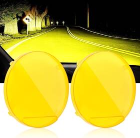 Zd000701 Auxbeam Round Offroad Light Covers 9 Inch 2pcs Amber Spot Beam Yellow