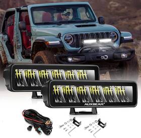Zd000802 Auxbeam 6.3 Inch Slim Led Light Bar 60w Flood Driving Pods Lamp Truck Motorcycle Car