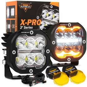 Zd000810-auto Auxbeam 3 Inch Off Road Lights 84w Combo Beam Dual Drl&turn For Jeep Utv Pickup Atv