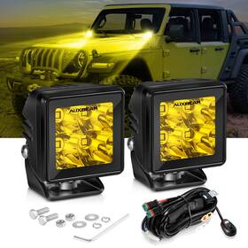 Zd000812ves Auxbeam Led Pod Light 2 Inch Amber Fog Offroad Cube Pods Focus