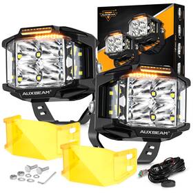 Zd000850-auto Auxbeam 4 Inch 92w Led Offroad Lights Work Spot Flood Combo For Wrangler Atv Trucks