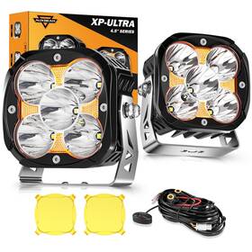 Zd000879-ves Auxbeam Xp-ultra Series 4.5ftft Led Pods 128w 15200lm Hyper 4.5inch Spot Light