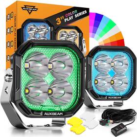 Zd000893-ve Auxbeam Rgb 3 116w Offroad Lights 7 Solid Color Changing Backlight 12960lm Dr