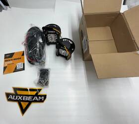 Zdve000647 Auxbeam Qty 2 Led Strobe Light Bar 4 Inch Pods 120w Amber White 6 Mode Fog