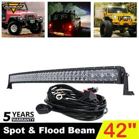 Zy-sdtr-240w Auxbeam 42inch 480w Led Light Bar Curved White Combo For 4wd Atv Truck Jeep 44 Inch