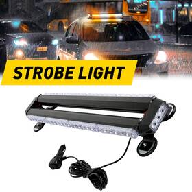 52031 Auxito 54 Led Amber/white Emergency Strobe Light Bar Rooftop Double Side Warning 52031 Auxito 54 Led Amber/white Emergency Strobe Light Bar Rooftop Double Side Warning