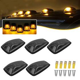 Auxito 889742001755 Cab Marker Roof Light Smoke 5050 Amber Led Bulbs For Chevy/gmc Pickup Trucks
