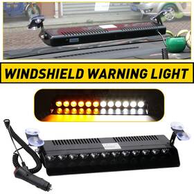 Bsd-12led-wy Auxito 12-led Car Strobe Light Flash Windshield Warning Lamps12v Amber/white