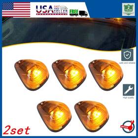 Cdd-f250-99-16-yxw Auxito 2set Amber Led Cab Marker Rooftop Light Kit For 99-16 Ford F250 F350 F450 F550