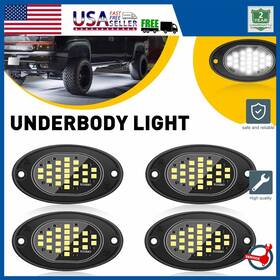 Dpd-24led-4w Auxito 4x White Led Rock Lights Trail Underbody Rig Glow Lamp Offroad Suv Pickup Truck