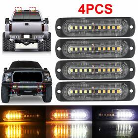 Light-bsd-w-y-4pcs-10led Auxito 4x 10 Led Amber/white Car Emergency Beacon Warning Hazard Flash Strobe Light Bar