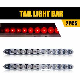 Scdt-15in-wk-2r Auxito New 2x 15 Inch Red Truck Trailer Light Bar 11 Led Stop Turn Tail Brake Lights Strip