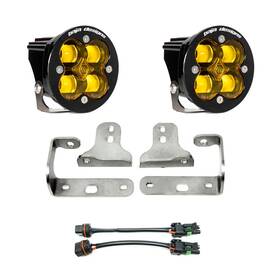 447722 Baja Designs Squadron-r Sae Amber Led Fog Light Kit For 2018-2022 Jeep