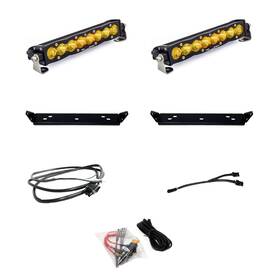 448066 Baja Designs S8 10 Inch Amber/led Dual Grille Light Bar Kit For 21-24 Ford Raptor