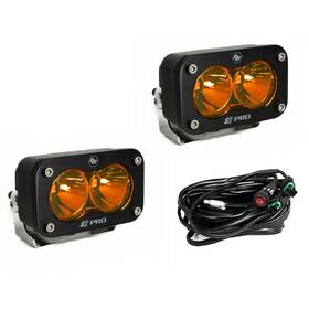 660131 Baja Designs 487801 Factory Amber S2 Pro Series Led Light Pods With Harness