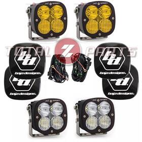 567803-813-rg Baja Designs 1 Pair Clear Amber Xl Sport Combo Led Pods Rock Guards