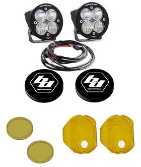 597803-668007-668009-278002 Baja Designs Squadron-r Pro Pair Clear Amber/black Guards Amber Lp6