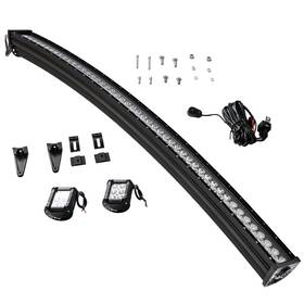 Fz753j Bfo 50ftft 4 Inch 288w/18w Led Curved Light Bar Fog For Polaris Rzr Ace Ram