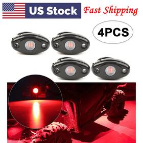 Bfyaccountusa 211311627491 For Jeep Off Road Atv Suv Truck Car Under Body Led Pods Rock Lights 4pcs Red Usa