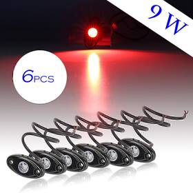 Bfyaccountusa 211311677298 For Jeep Off Road Atv Suv Truck Car Under Body Led Pods Rock Lights Red 6pcs Usa