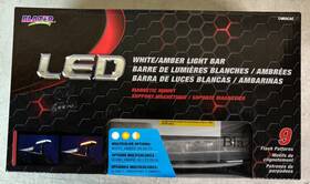 C4855cac Blazer 4240693 12v Led Low-profile Light Bar 11 Inch White/amber Magnetic New