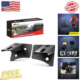 Branded 812227031053 Jeep Jk A-pillar Windshield Hinge Mounting Brackets Offroad Led Fog Light Hal
