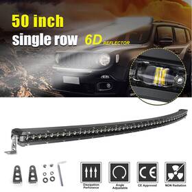 Braveway 720524483843 6d Slim 50ftftinch Led Light Bar Curved Flood Spot Combo Offroad Truck Driving 52 Inch