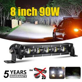 Braveway 738944249390 8inch 6d Slim Single Row Led Work Light Bar Spot Beam Off Road Lamp For Atv