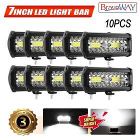 Be000206 Braveway 10x 7inch For Boat Spot Marine Spreader Lights Led Deck/mast Work 600w