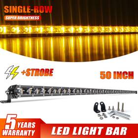Bm-us-06s-180k Braveway Amber 50inch 1440w Led Light Bar Spot Flood Combo Offroad Ute Truck Suv Atv 52ftft