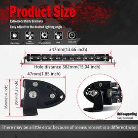 Car-9610z Braveway 6d 8/14/20/26/32/38/44/50 Inch Led Work Light Bar Offroad 12v 24v For 4x4wd Atv Suv