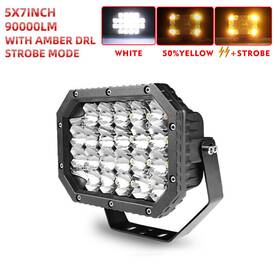 Jg-948 Braveway 5x7 Inch Rectangle Led Work Driving Lights White Combo Spot Flood With Drl 4x4 Suv