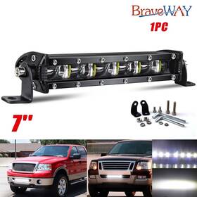 Jg9610z7 Braveway 7 Inch Single-row Led Light Bar Spot Beam Work Pods Offroad Driving Fortruck Utv Atv