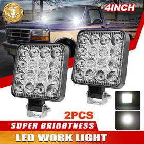 Carmodificationclub 742010066613 2pcs 48w 12v Spot Lamp Led Work Light Boat Tractor Truck Offroad Suv Ute 4wd