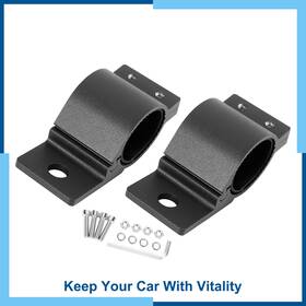 Carpopart 726215627022 Pack 2 40-45mm Mounting Brackets Kit For Led Light Bar Tube Clamps Roof Roll