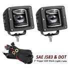 Cashciauhc112dot Unbranded Led Fog Lights Oseam Beam Driving Atv Jeep Dot