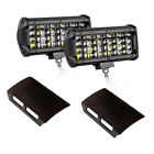 Casnhoas246in Unbranded Led Black Cover Lens Quad Row Work Light Bar