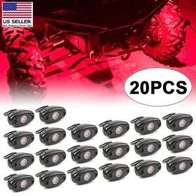 Cbdtimes 550737772096 20x Under Body Trail Rig Bar Red Led Rock Lamp Light For Jeep Atv Off-road Truck