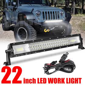 18009c-a Cen 22inch 560w Led Light Bar Tri Row Spot Flood Combo Work Ute Truck Suv Atv 24ftft