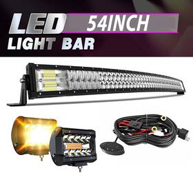561102 Ciascy Curved Led Light Bar 54 Inch Combo Offroad Roof Windshield Driving Suv 4x4 Truck