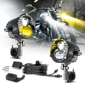 100w Co Light 711691849846 Colight Motorcycle Fog Lights 30000 Lm Amber White Strobe Pod 5 Mode