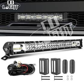 0107-brlb-2 Colight Front Grille Mount 20 Inch Led Light Bar With Bracket Kit For 20-up Dodge Ram 2500 3500