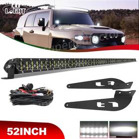 0714fj180w Colight Fit 07-14 Toyota Cruiser Fj 52 Inch 680w Led Light Bar Hidden Lower Bumper Combo Kit