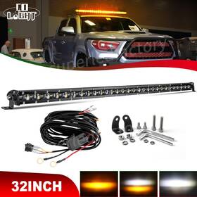 1199610bs32252 Colight Slim 32 Inch Led Light Bar Amber/white Combo Beam For Toyota Tacoma 2016-2023