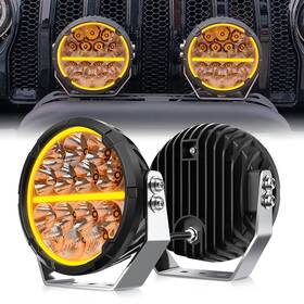 1f4005750101 Colight Hella 7 Inch /9 Clear Lens Driving Lights Spot Lamps White And Amber Drl