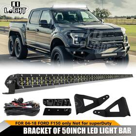 21st-7010100201 Colight For Ford F150 Svt Raptor 52 Inch Straight Led Light Bar Roof Mount Bracket Wire Kit