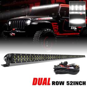 2529620azcp Colight Roof 52ftft Inch Led Light Bar Spot Flood Combo Driving Offroad For Jeep Truck Suv