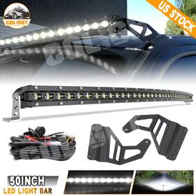 50ftftcurved Colight 253-zj Fit 97-03 Ford F-150/f150 Led Light Bar Windshield Mount Bracket Wire