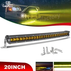 2rowy714202632 Colight 20 Inch Yellow Led Work Light Bar Slim Truck Offroad Atv 4wd Driving Fog